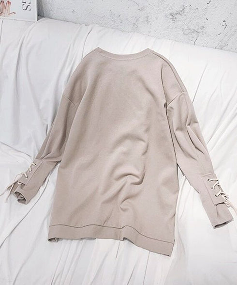 Cuff Lace-up Top